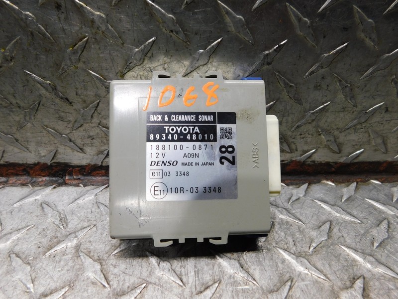 2012 LEXUS RX350 BACK & CLEARANCE SONAR DRIVER ASSIST CONTROL MODULE 89340-48010