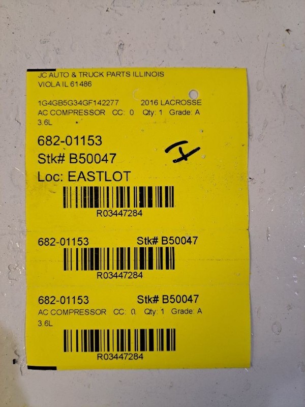 AC Compressor Fits 16-20 IMPALA 3447284