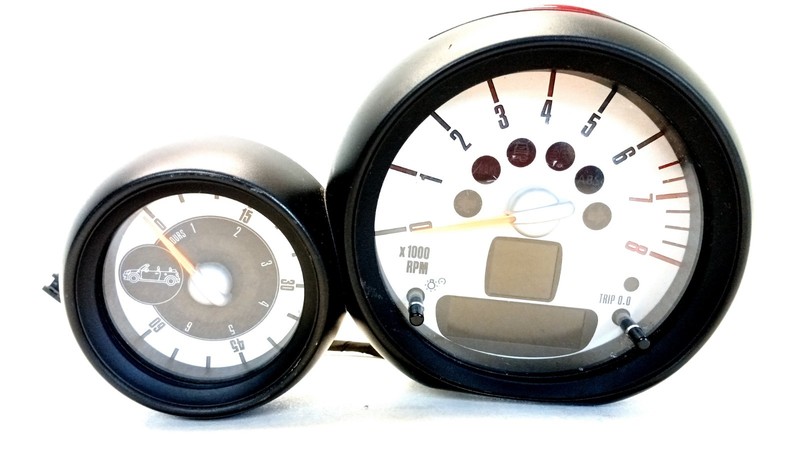 09-15 MINI COOPER S R57 CONVERTIBLE TACHOMETER CLUSTER GAUGE OEM 072125