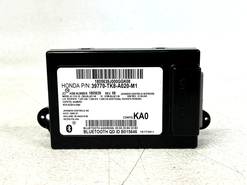 ⭐2011-2013 HONDA ODYSSEY BLUETOOTH COMMUNICATION CONTROL MODULE UNIT OEM LOT2598