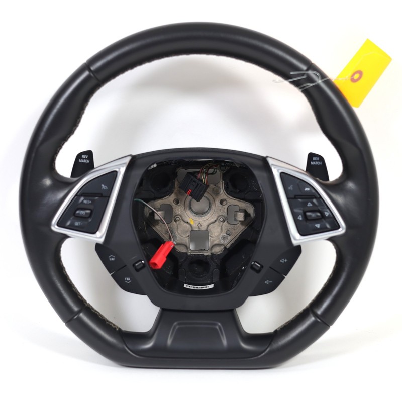 2019-2023 Chevy Camaro Steering Wheel Auto Black Leather 84744978 *USED*