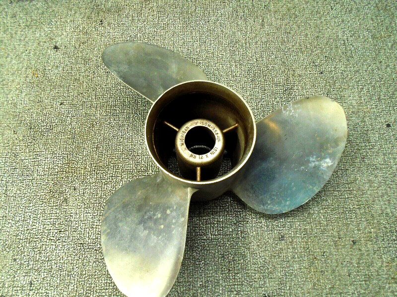 MICHIGAN WHEEL OMC STAINLESS PROPELLER SSM-358-C 033009 R/H ROT 15 1/4 DIA X 21P