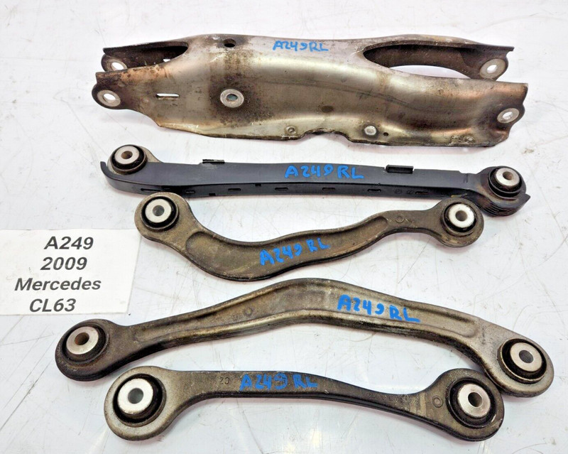✅ 07-14 OEM Mercedes C216 CL63 AMG Rear Left Driver Upper Lower Control Arm SET