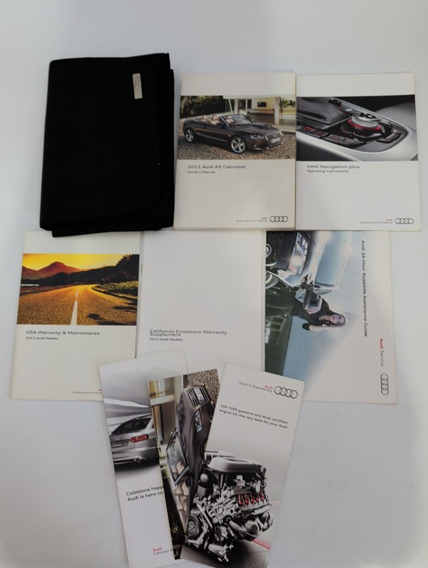 2012 Audi A5 Cabriolet Owners Manual With Case OEM Free Shipping