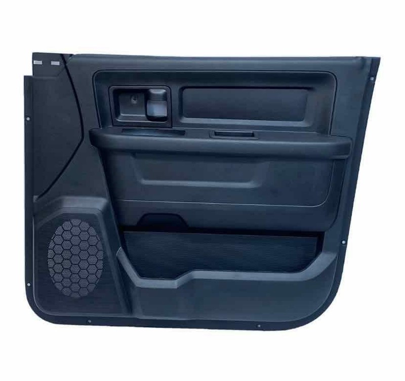 DODGE RAM DOOR PANEL TRIM 13 TO 21 CREW CAB FRONT RIGHT BLACK OEM 1EA36TX7AG