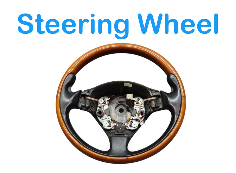 03-13 Maserati Quattroporte M139 Steering Wheel Mahogany Wood Black Oem