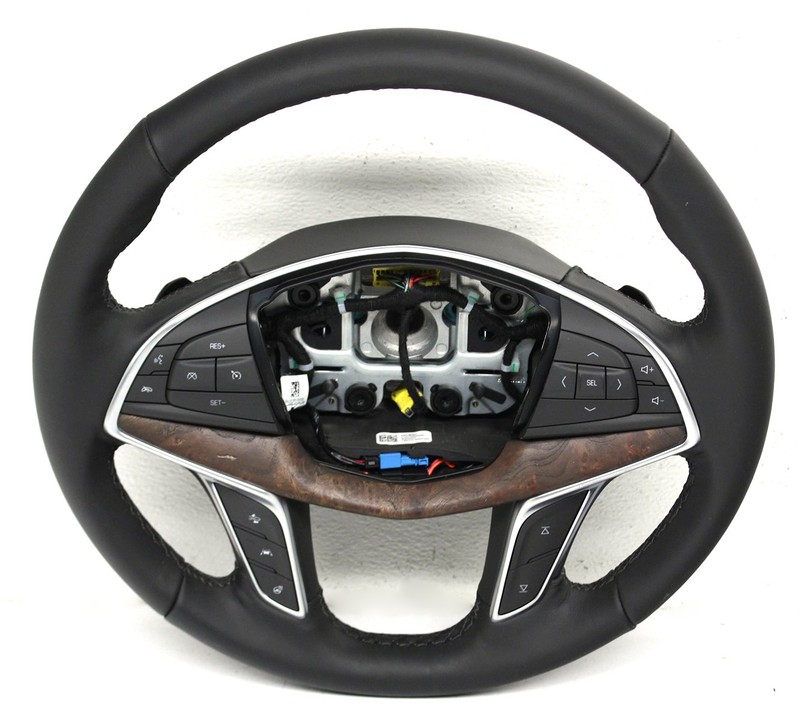 OEM Steering Wheel For 2022-2024 Cadillac XT5 Black Leather 84859087 Blemishes