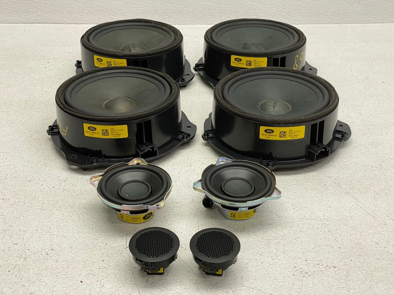 2017-2020 JAGUAR F-PACE SUBWOOFER TWEETER SPEAKER SET OF 8 OEM LOT668