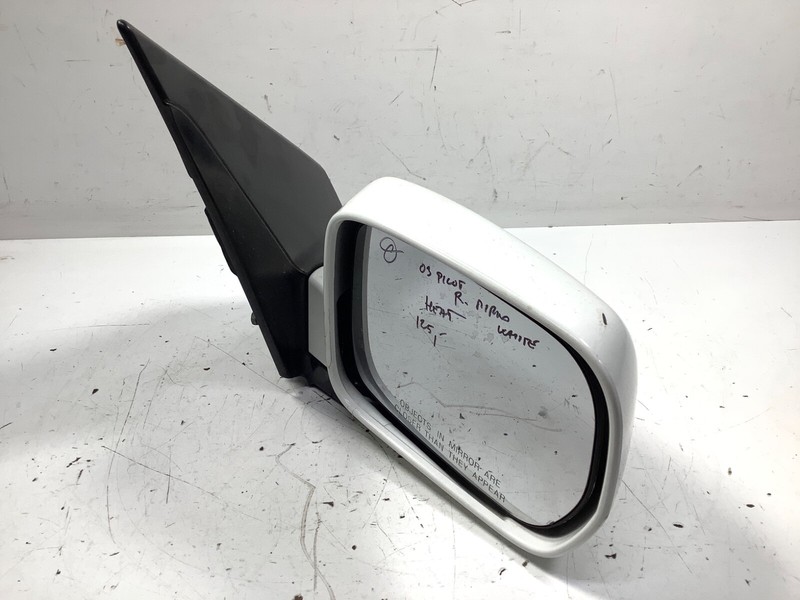 03-05 Honda Pilot Right Side View Power Heated Mirror White OEM