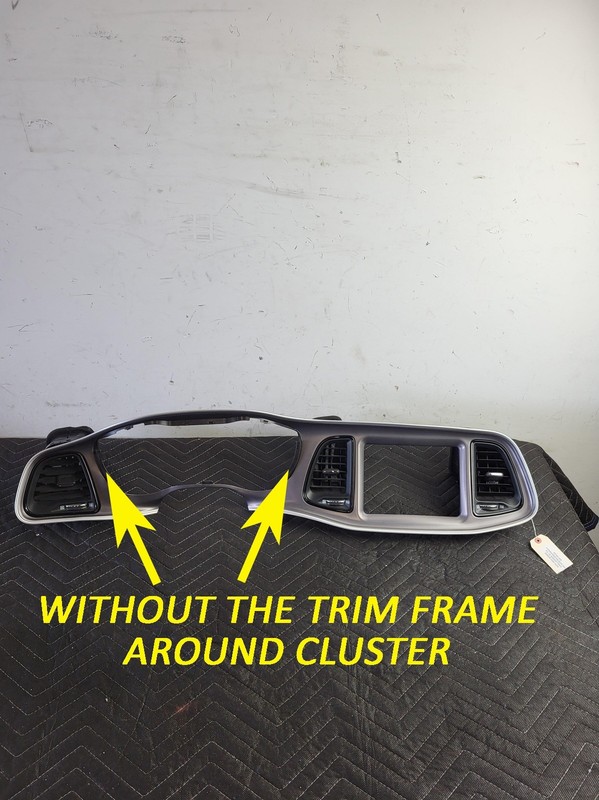 Used Oem Dodge Speedometer Cluster Bezel Trim & Center Vent 2015-2022 Challenger