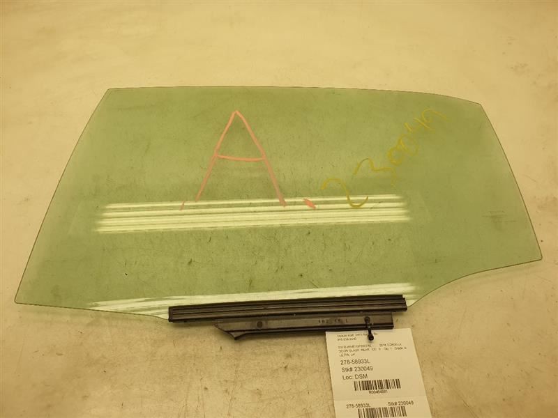 Driver Left Rear Door Glass Sedan Fits 14-19 COROLLA