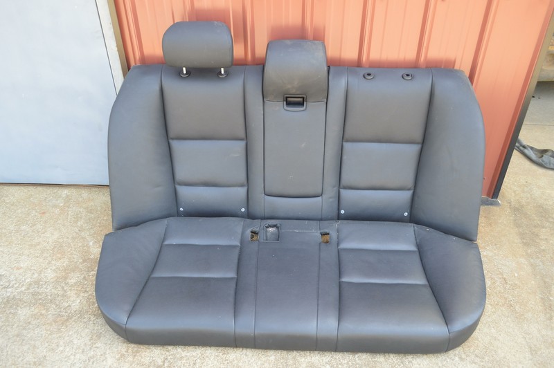2008-2010 BMW 535I E60 REAR UPPER & LOWER SEAT LEATHER BLACK COMPLETE OEM
