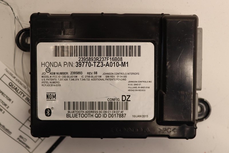 2015-2017 ACURA TLX BLUETOOTH COMMUNICATION CONTROL MODULE UNIT OEM