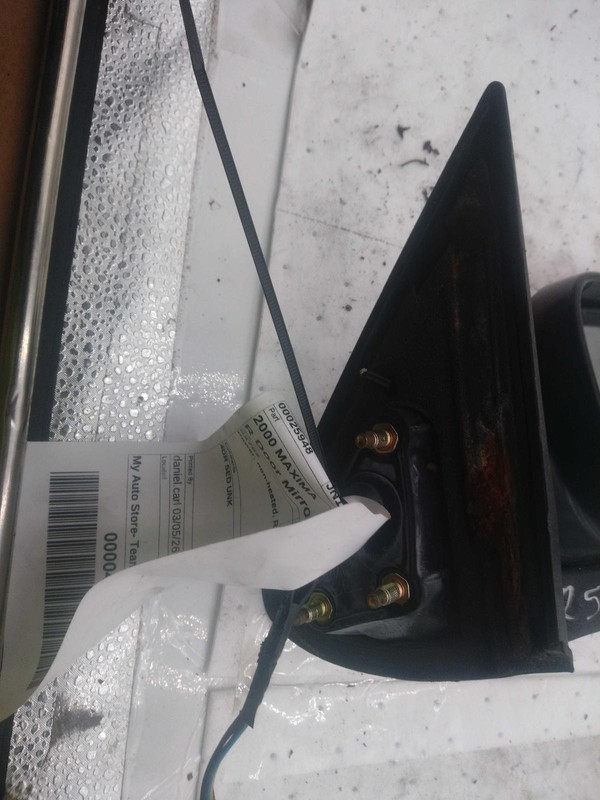 2000-2003 Nissan Maxima Right Door Mirror - Used, Sun Damage, OEM 143313