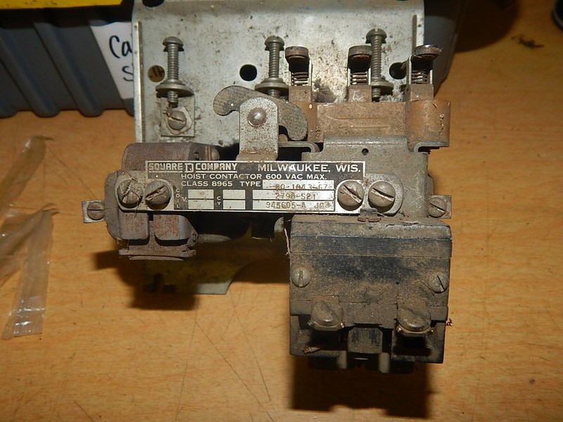 Square D 50-1643-C7 2790-S21 945605-A Hoist Contactor 600VAC Class 8965