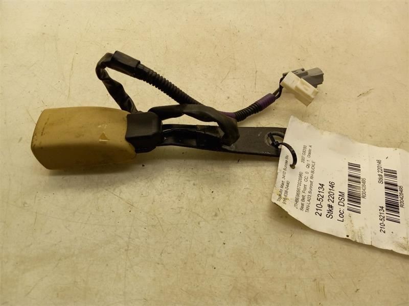07 08 09 10 11 LEXUS GS350 PASSENGER SIDE FRONT SEAT BELT BUCKLE ASSEMBLY