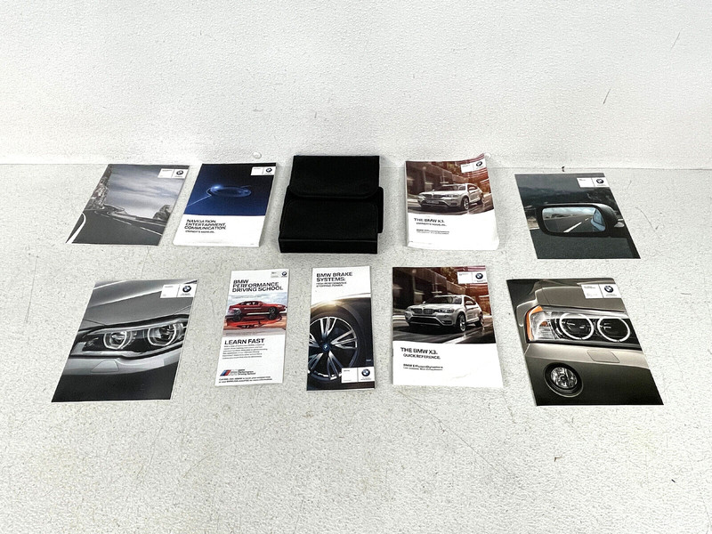 ⭐2011-2017 BMW X3 X4 OWNERS MANUAL GUIDE BOOD WITH FOLDER SET OEM LOT2386