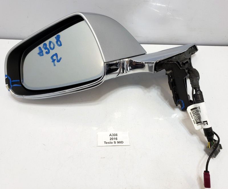 ✅ 2012-2020 OEM Tesla Model S Left Driver Door Exterior Side Mirror Silver NOTE*