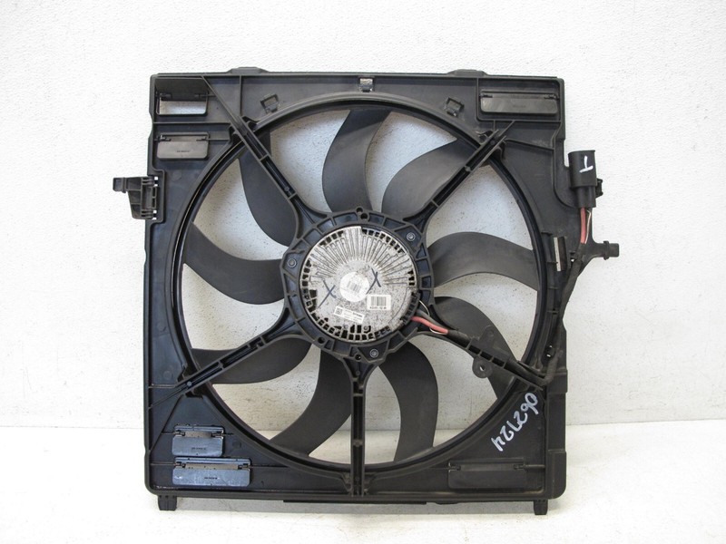 11-19 BMW E71 X5 M X6 4.4L ENGINE RADIATOR COOLING FAN SHROUD W/ MOTOR OEM 06272