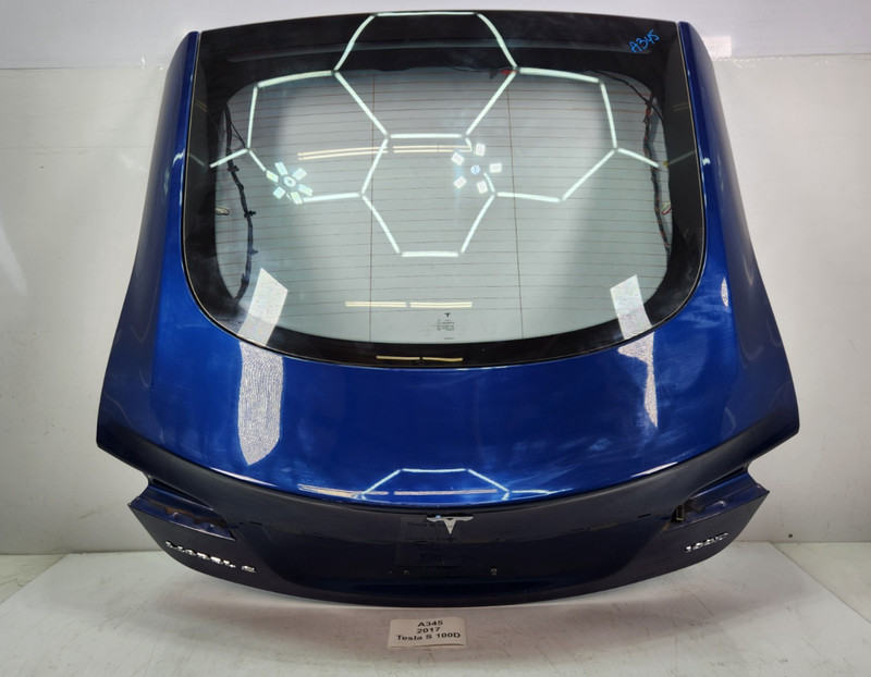 ✅ 16-20 OEM Tesla Model S Rear Liftgate Tailgate Trunk Lid Blue PPSB W/ Glass *