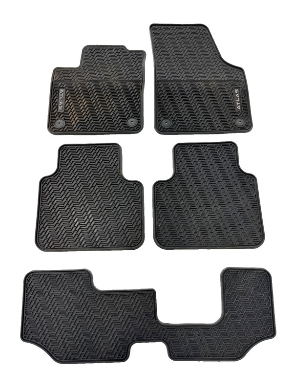 📌2018-2024 VOLKSWAGEN ATLAS RUBBER ALL WEATHER FLOOR MAT SET OF 5 3CN061550 OEM