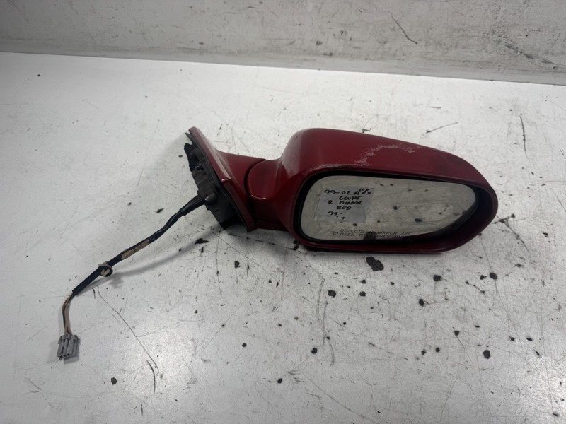 99-02 Honda Accord LX EX Coupe Right Mirror Red OEM