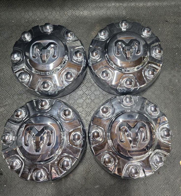 2019-2021 Dodge Ram 2500 3500 SET 4 CAPS Chrome Center Cap 2473 OEM 6PG02SZ0AB