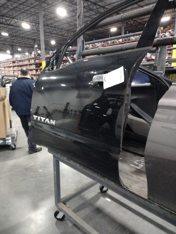 2021 Nissan Titan Left Door Black 4DR Pickup OEM Used Part - Damage Notice