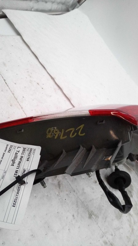 2011 INFINITI M37 Left Tail Light Assembly Purple OEM Used 45987 144K Miles