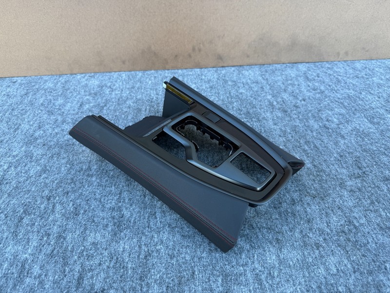 SUBARU WRX 22-25 OEM CENTER CONSOLE AUTOMATIC SHIFTER TRIM BEZEL (RED STICHING)