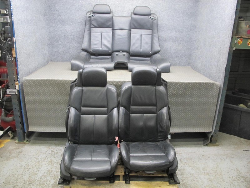 2006-2007 BMW E64 M6 CONVERTIBLE FRONT & REAR LEATHER SPORT SEAT BLACK SET