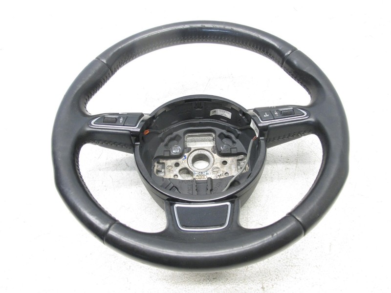 13-17 AUDI 8T A5 S5 RS5 A4 STEERING WHEEL 3 THREE SPOKE BLACK LEATHER OEM 031225