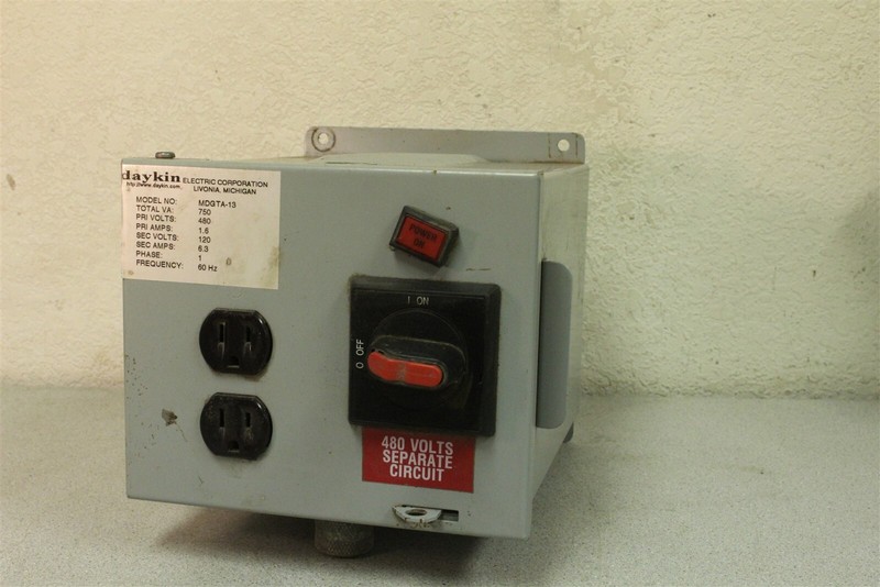 Daykin MDGTA-13 Power Box 480V Seperate Circuit*FREE SHIPPING*