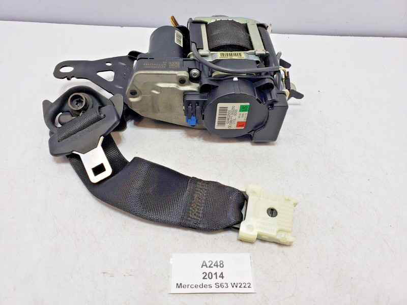 ✅ 14-17 OEM Mercedes W222 S550 S63 Front Driver Side Seat Belt Retractor Black
