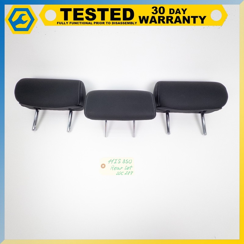 2011 LEXUS IS350 IS250 REAR LEFT CENTER RIGHT SEAT HEADREST SET OF 3 OEM