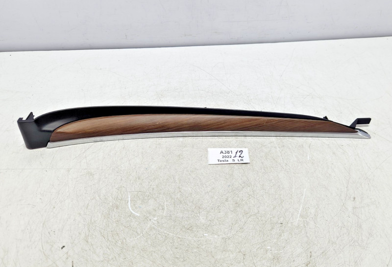 ✅ 2021-2025 OEM Tesla Model S Front Right Passenger Door Wood Trim Panel
