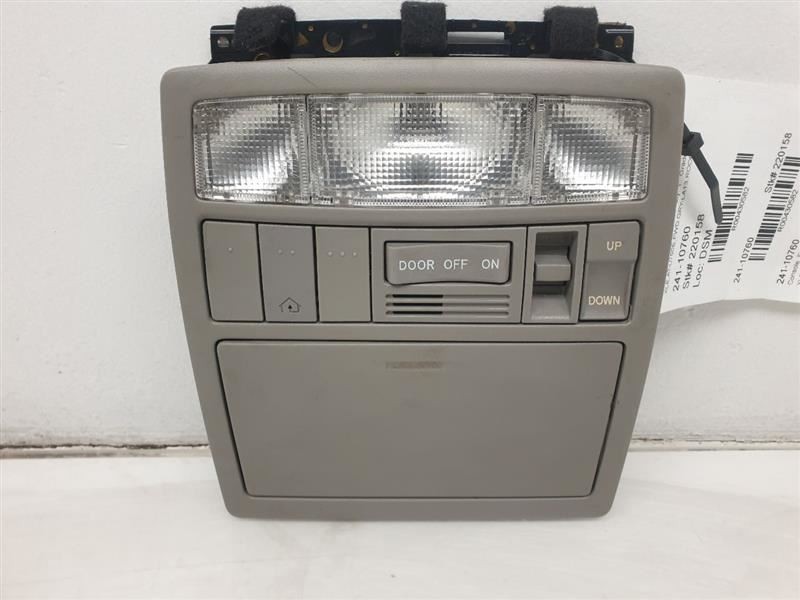 10-11 TOYOTA CAMRY XLE GRAY FRONT OVERHEAD ROOF CONSOLE ASSEMBLY