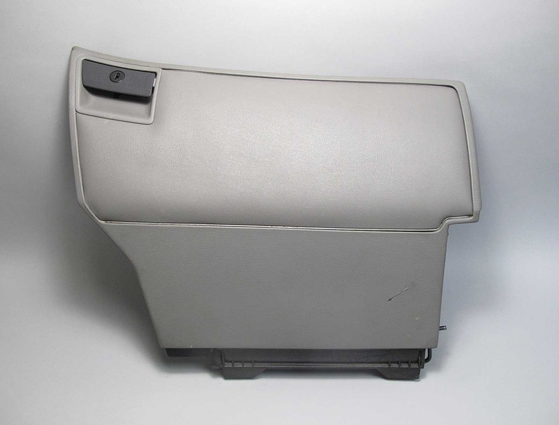 1988-1990 BMW E32 7-Series Factory Glove Box Silver Vinyl w Latch USED OEM