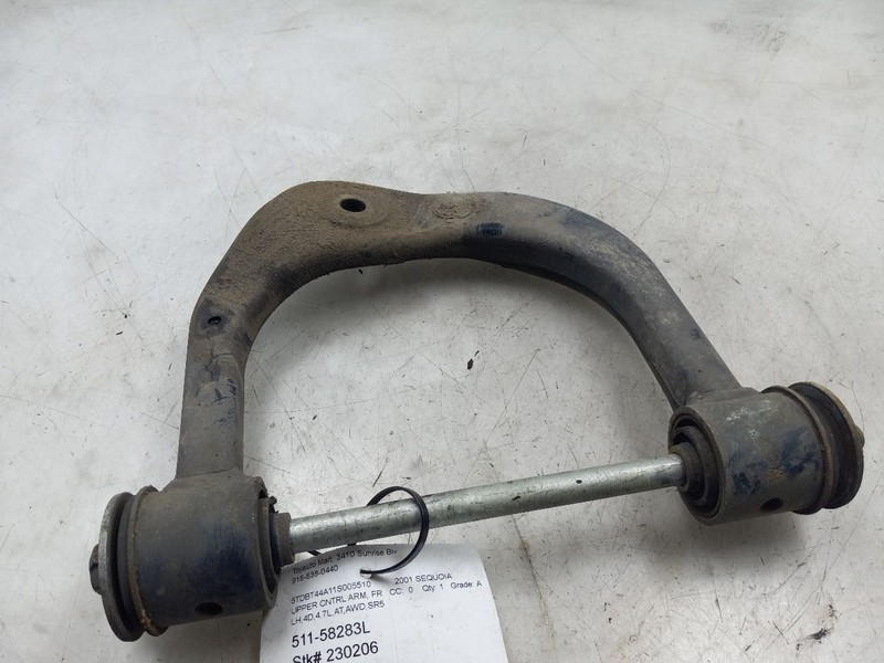 01-07 TOYOTA SEQUOIA 4.7L AWD AT DRIVER SIDE FRONT UPPER CONTROL ARM