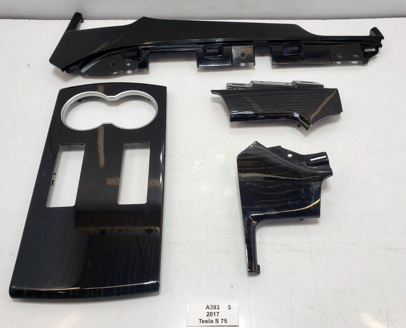 ✅ 2012-2020 OEM Tesla Model S Front Right Left Dashboard Vent Dark Ash SET