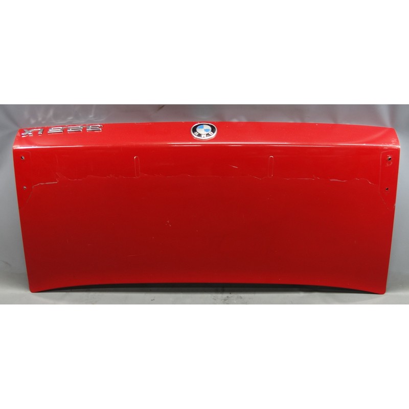 84-93 BMW E30 3-Series Factory Rear Deck Trunk Boot Lid Panel Red w Holes OEM