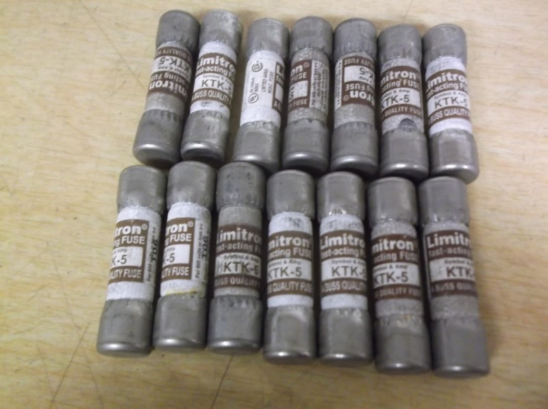 Limitron KTK-5 5A 5-Amp 600V Fuses, Lot of 14 *FREE SHIPPING*