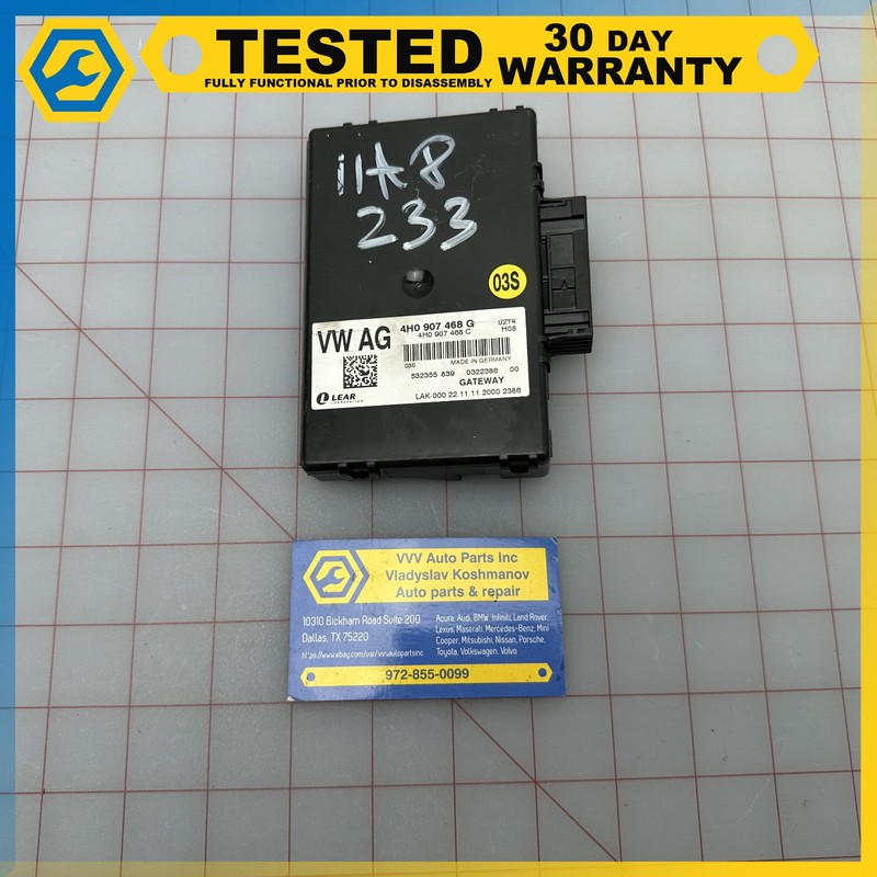 11-12 Audi A8 Quattro INTERFACE GATEWAY COMPUTER CONTROL MODULE OEM