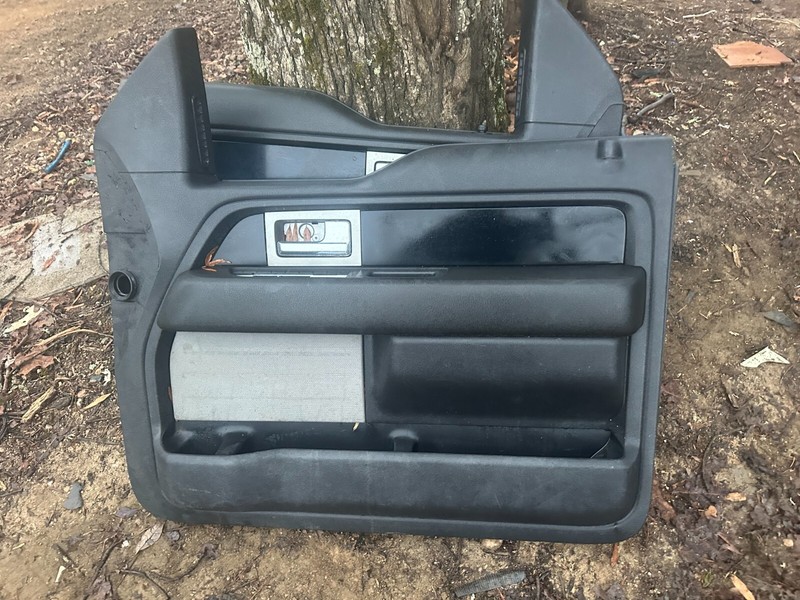 10-14 FORD F150 OEM CHARCOAL BLACK RH PASSENGER SIDE FRONT GRAY DOOR PANEL CARD