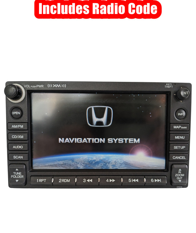 2006-2009 Honda Civic Navigation Display Screen GPS XM Radio CD Player W/ CODE