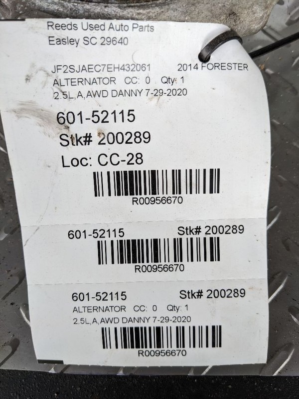 Alternator Turbo Fits 14-18 FORESTER 956670