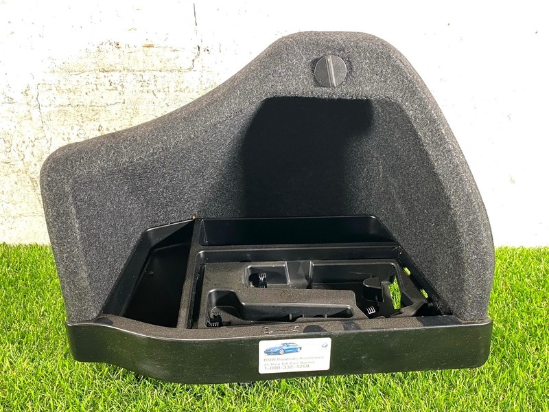 12-18 BMW SERIES 3 328i REAR RIGHT TRUNK FLOOR TOOL STORAGE BOX COMPARTMENT OEM