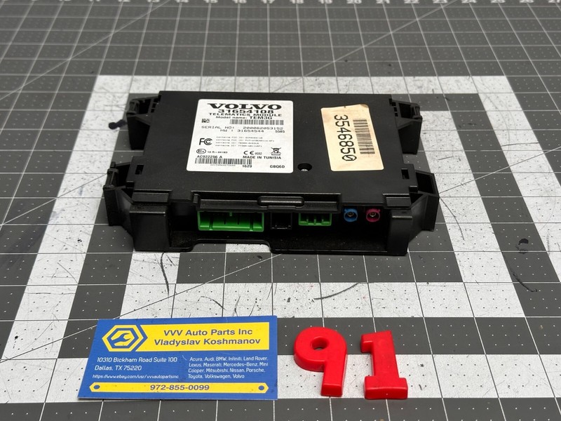 2017 Volvo S60 TELEMATICS CONTROL MODULE OEM 31654108