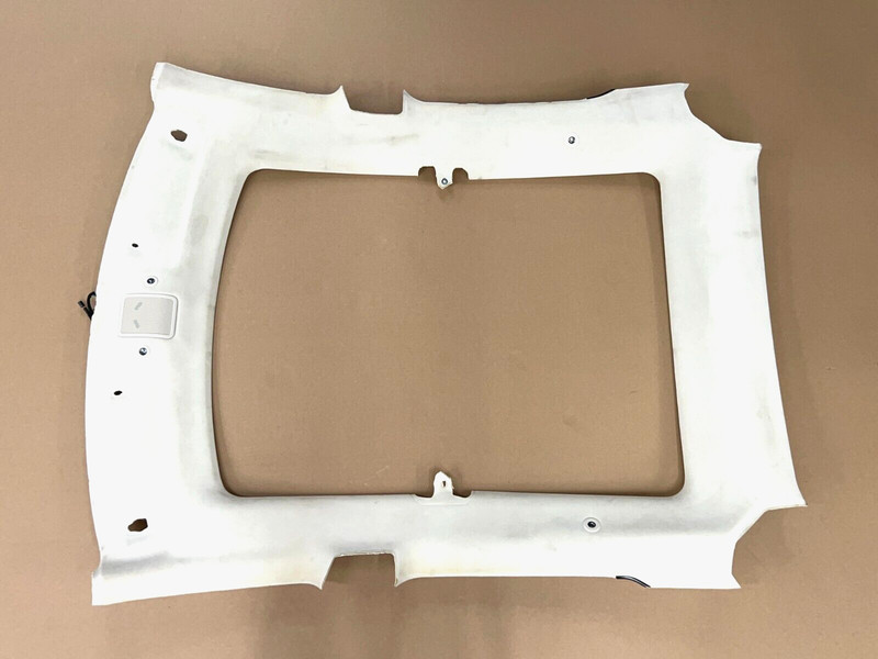 ⭐2012-2016 TESLA MODEL S HEADLINER ALCANTARA ROOF TRIM WHITE SUEDE OEM LOT2459