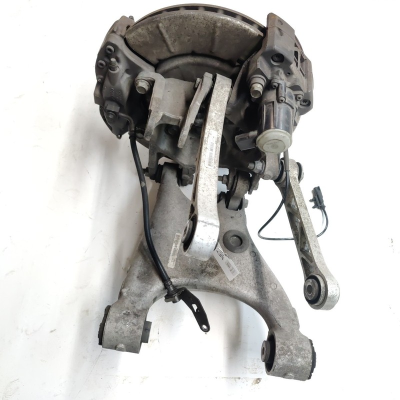12-20 Tesla Model S Rear Left Spindle Knuckle Wheel Hub Rotor Caliper N-25095